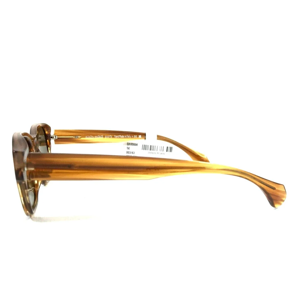 Alain Mikli Sunglasses A05506 003/83 Striped Havana Square with Brown Polarized